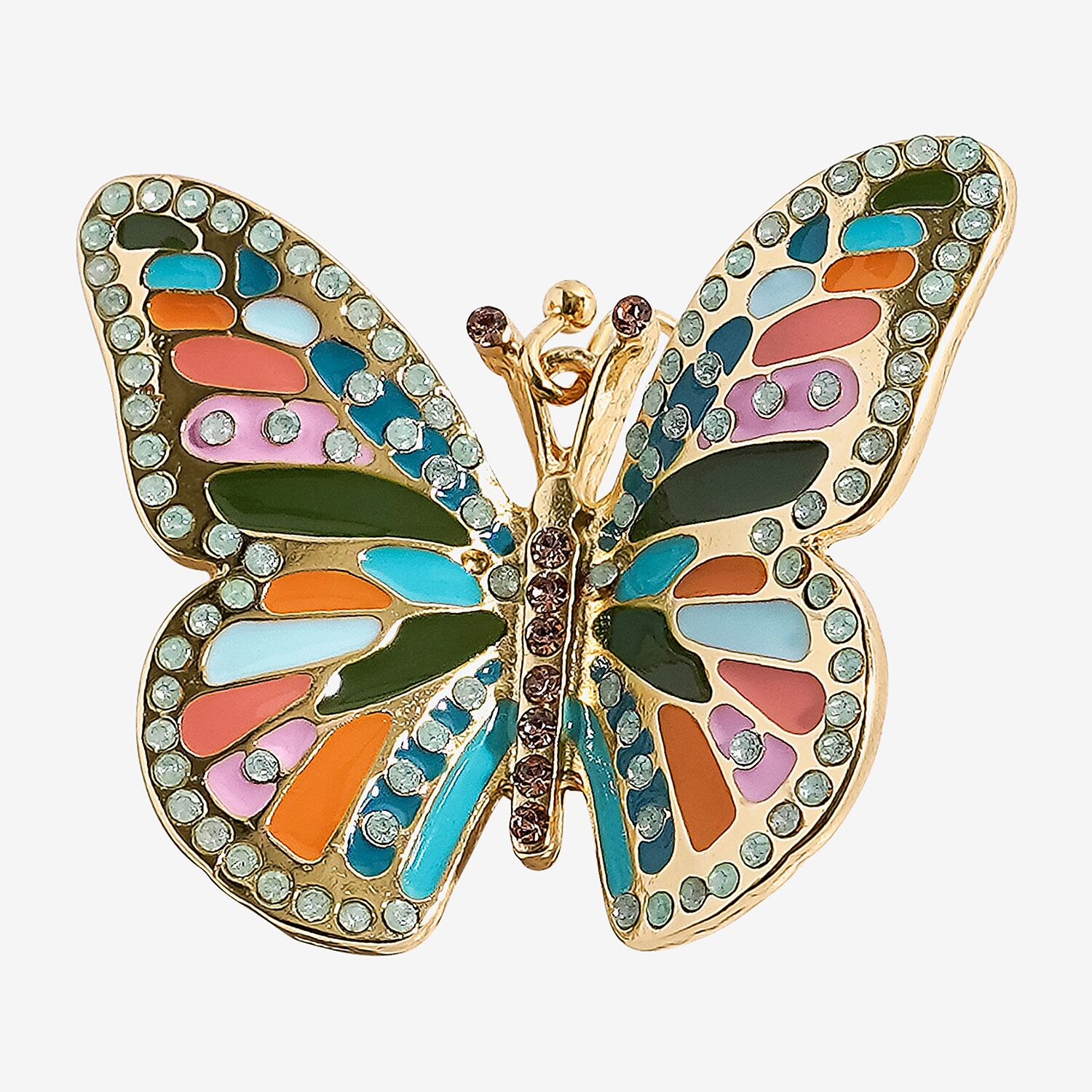 Bijoux Bar Gold Tone Womens Butterfly Drop Earrings
