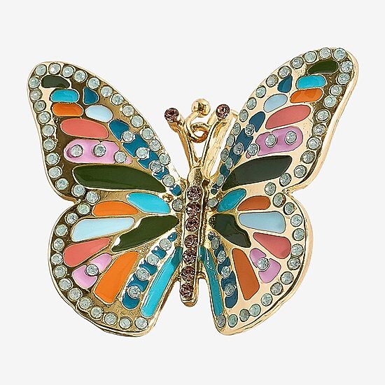 Bijoux Bar Gold Tone Womens Butterfly Drop Earrings
