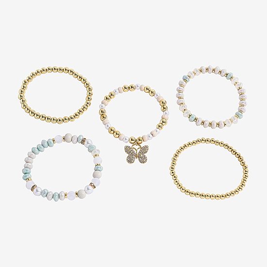 Bijoux Bar Gold Tone Womens 5-pc. Bracelet Set