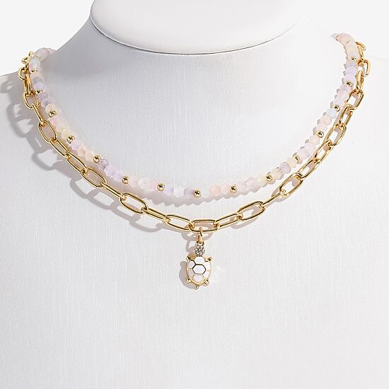 Arizona Gold Tone Tutrle Womens 16 Inch Strand Necklace