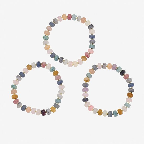 Bijoux Bar Womens 3-pc. Glass Bracelet Set