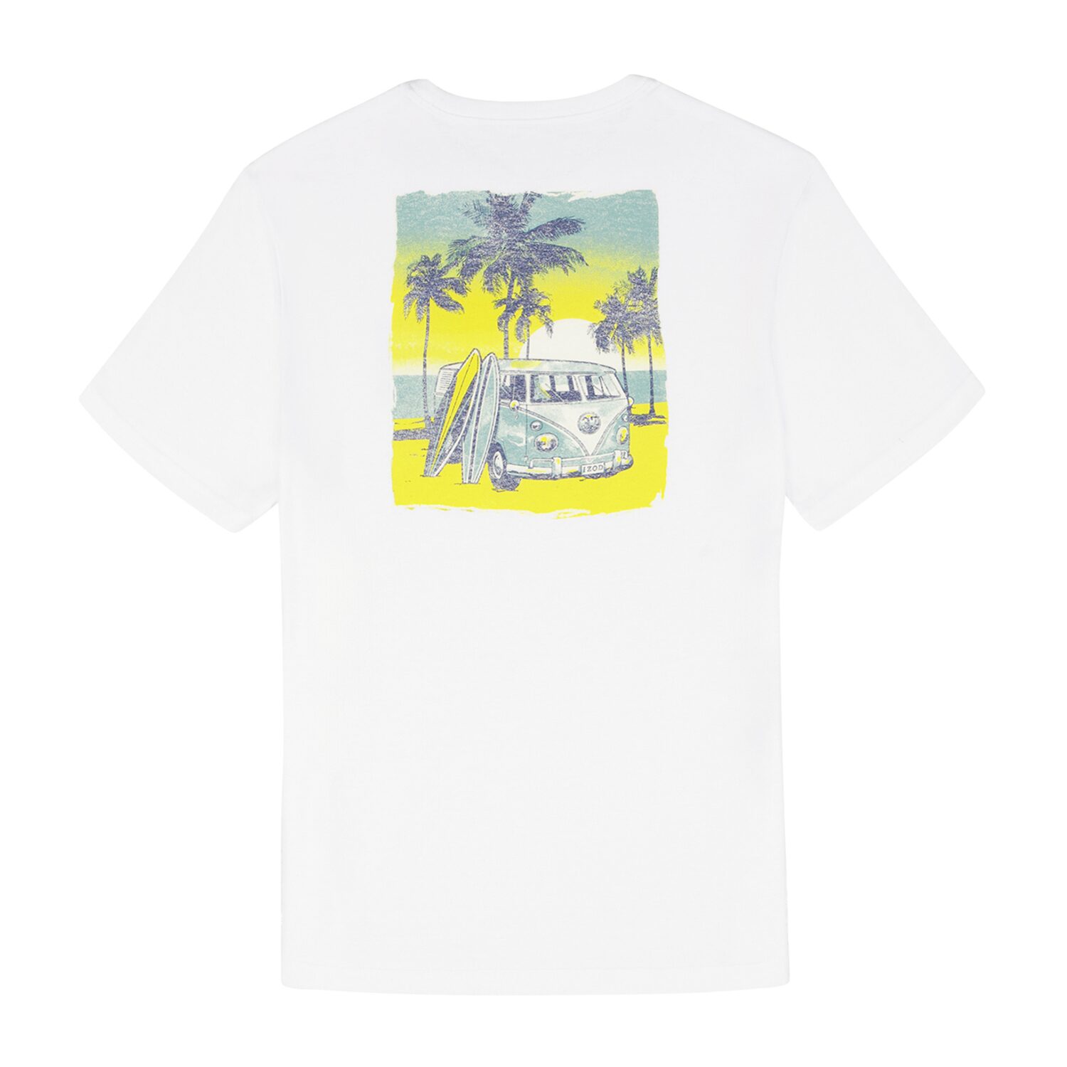 IZOD Saltwater Soft Wash Mens Crew Neck Short Sleeve Classic Fit Graphic T-Shirt