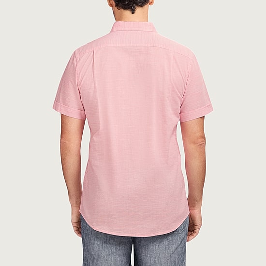 IZOD Dockside Chambray Mens Short Sleeve Classic Fit Button-Down Shirt