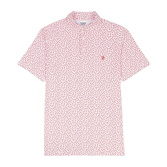 IZOD Swingflex Elite Fashion Print Mens Classic Fit Short Sleeve Polo Shirt