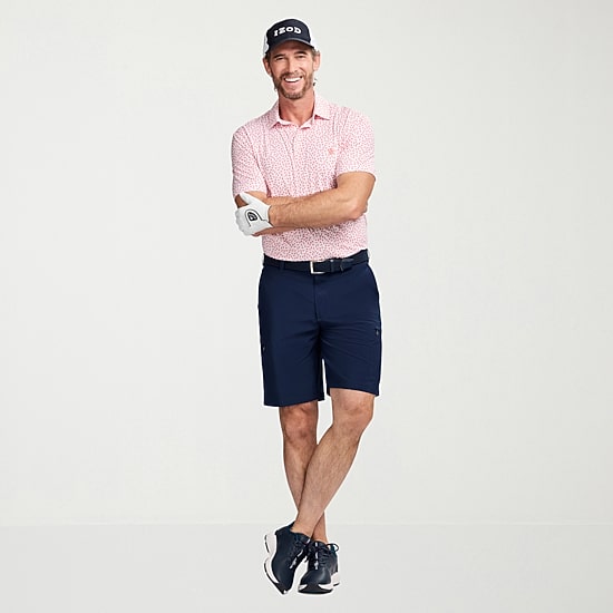 IZOD Swingflex Elite Fashion Print Mens Classic Fit Short Sleeve Polo Shirt