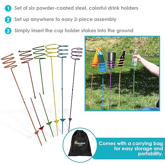 Net Health Shops Drink Holder Stakes Yard Art