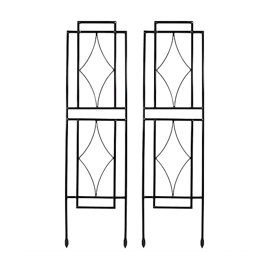 Net Health Shops Border Fence Panels Metal 2-pc. Garden Trellis