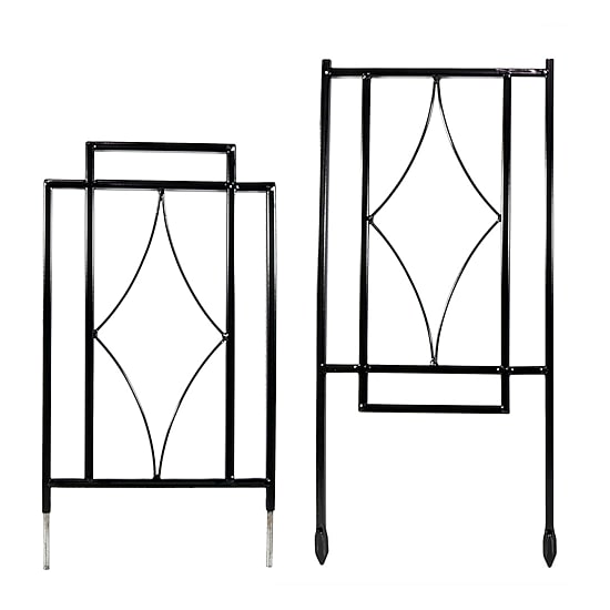 Net Health Shops Border Fence Panels Metal 2-pc. Garden Trellis