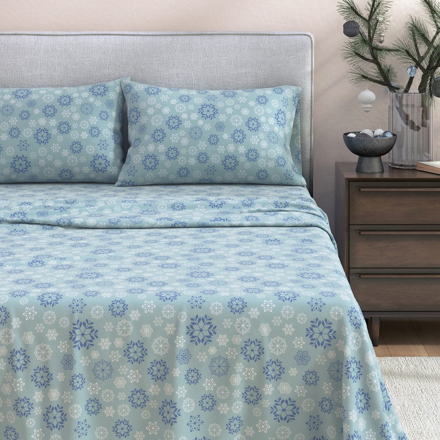 Linery Charming Winter Flannel Wrinkle Resistant Sheet Set