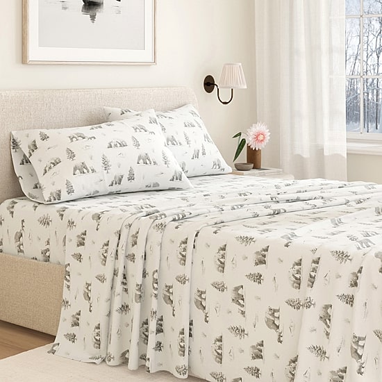 Linery Charming Winter Flannel Wrinkle Resistant Sheet Set