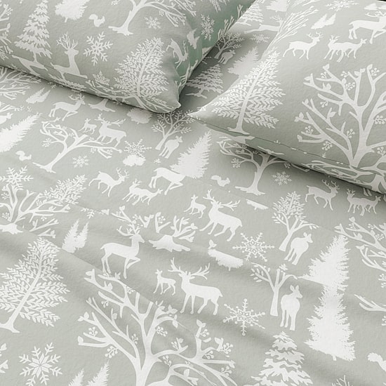 Linery Charming Winter Flannel Wrinkle Resistant Sheet Set