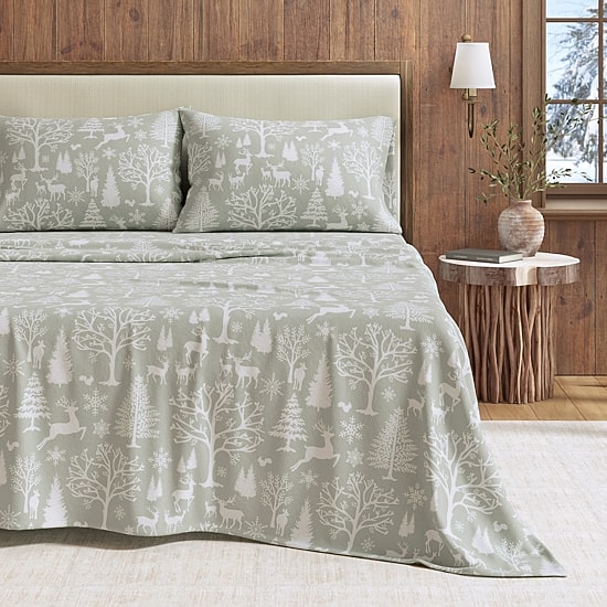 Linery Charming Winter Flannel Wrinkle Resistant Sheet Set