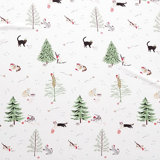 Linery Cotton Holiday Print Flannel Wrinkle Resistant Sheet Set