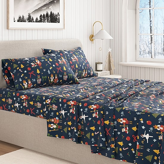 Linery Holiday Flannel Sheet Set