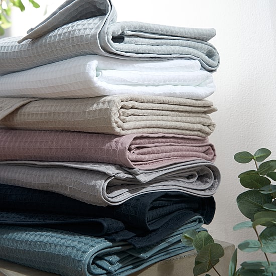 UCHINO Waffle Twist 6 Pack Bath Towel Set