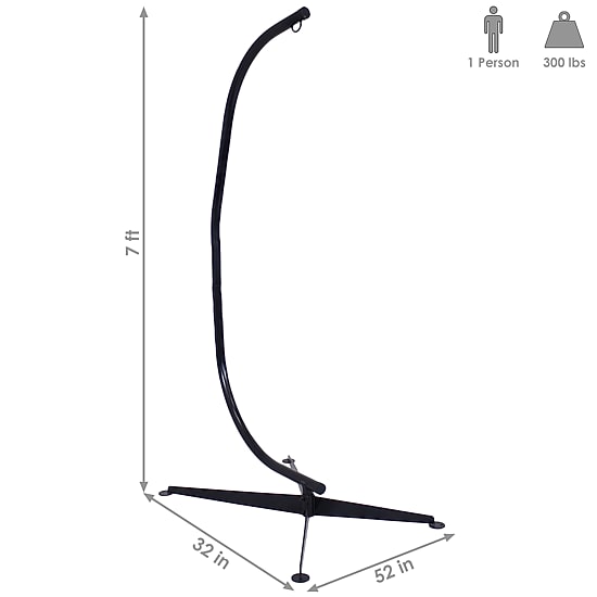 Sunnydaze® Steel C-Stand for Hanging Hammock Chairs