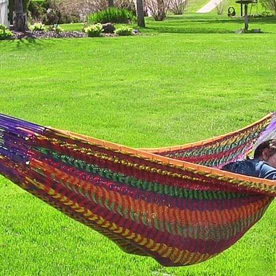 Sunnydaze® Handwoven Thick-Cord Mayan Hammock