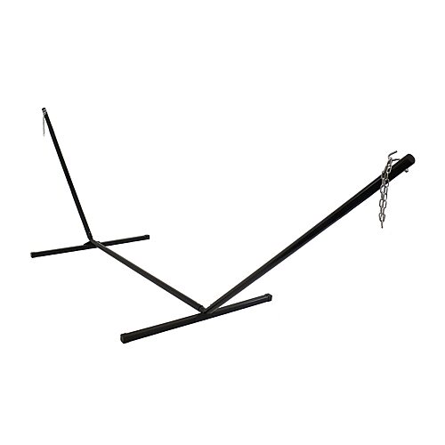 Large 2-Person Hammock Stand with Heavy-Duty Steel Beam Construction - Black