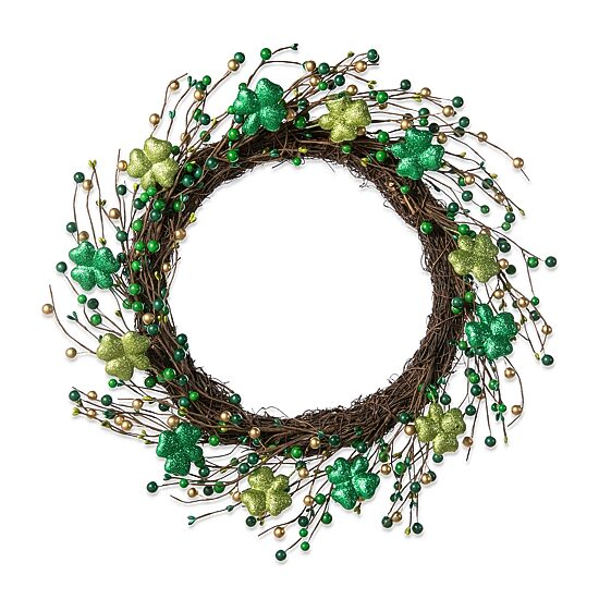 Glitzhome Shamrock Berry Wreath