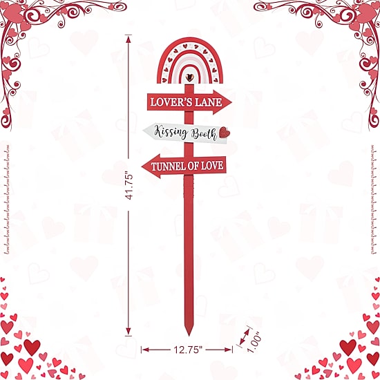 Glitzhome Rainbow Word Valentines Day Yard Art