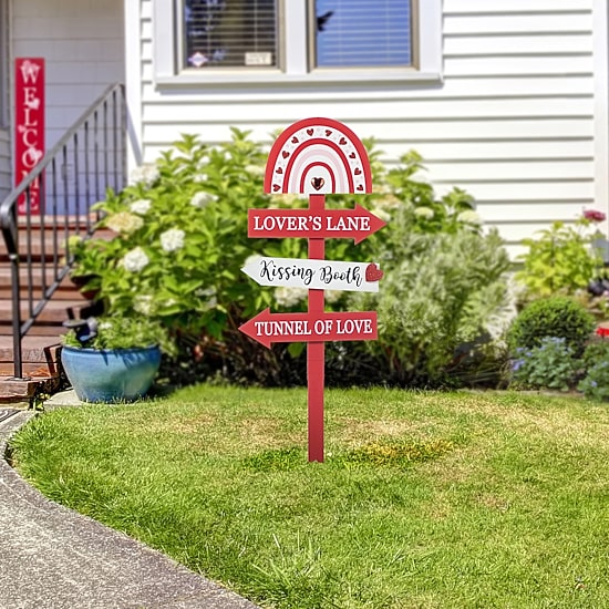 Glitzhome Rainbow Word Valentines Day Yard Art