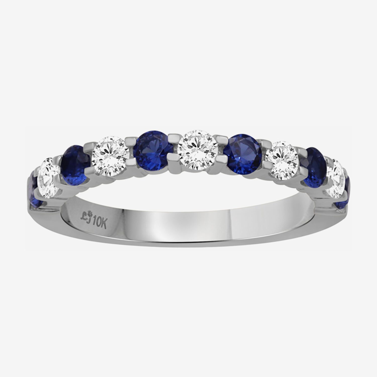 Womens Gemstone & 1/2 CT. T.W. Lab-Grown Diamond 10K Gold 2.5MM  Band