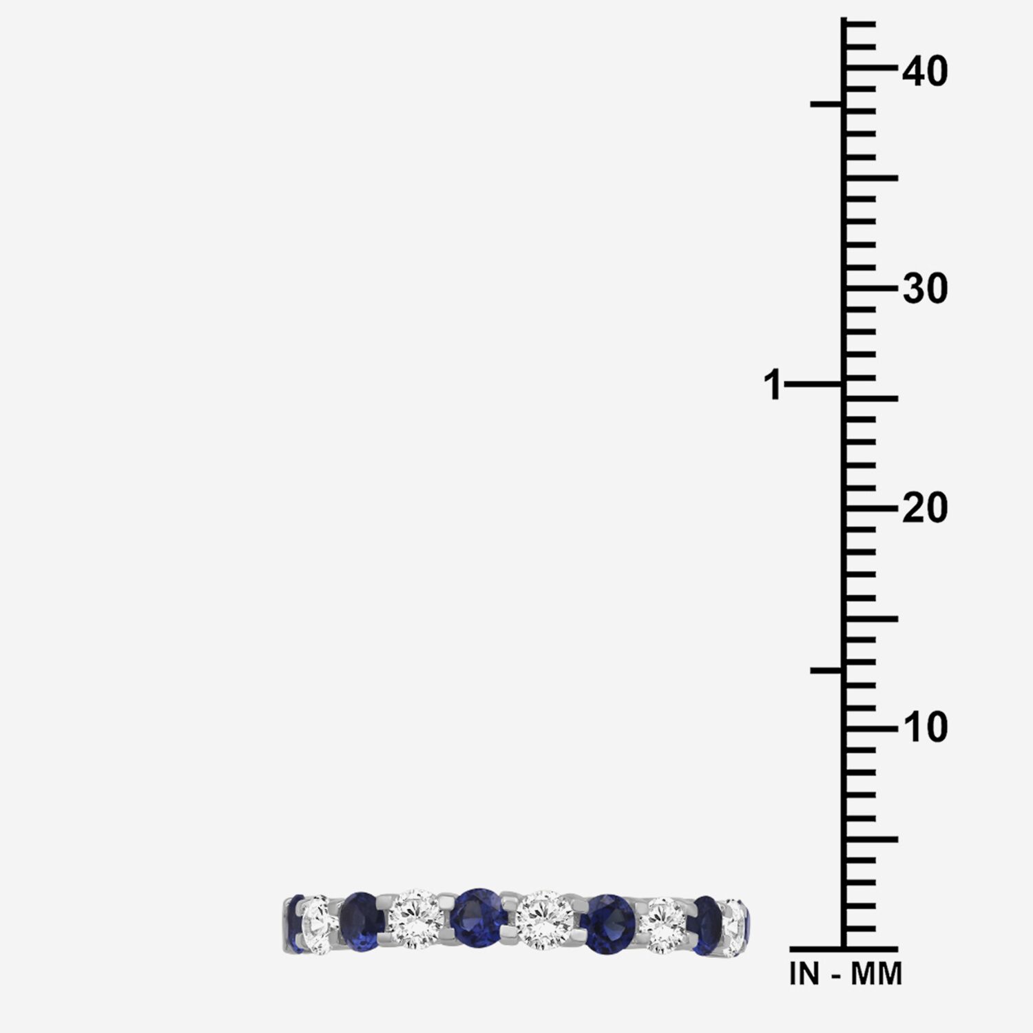 Womens Gemstone & 1/2 CT. T.W. Lab-Grown Diamond 10K Gold 2.5MM  Band