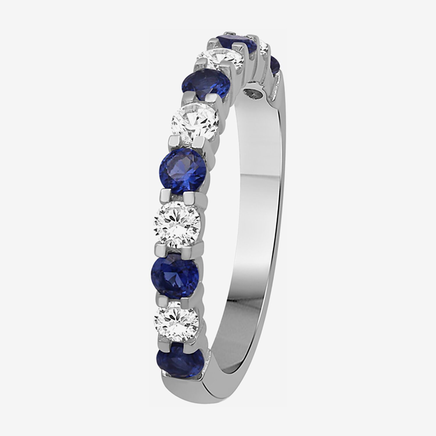 Womens Gemstone & 1/2 CT. T.W. Lab-Grown Diamond 10K Gold 2.5MM  Band