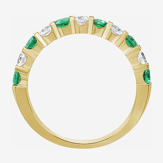 Womens Gemstone & 1/2 CT. T.W. Lab-Grown Diamond 10K Gold 2.5MM  Band