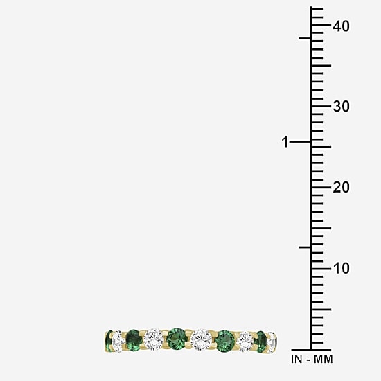 Womens Gemstone & 1/2 CT. T.W. Lab-Grown Diamond 10K Gold 2.5MM  Band