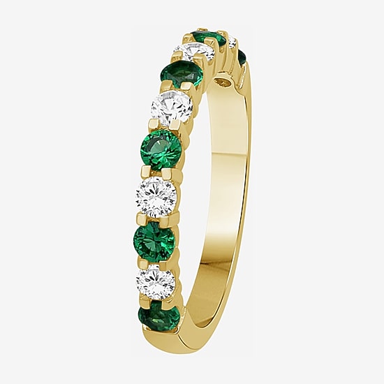 Womens Gemstone & 1/2 CT. T.W. Lab-Grown Diamond 10K Gold 2.5MM  Band