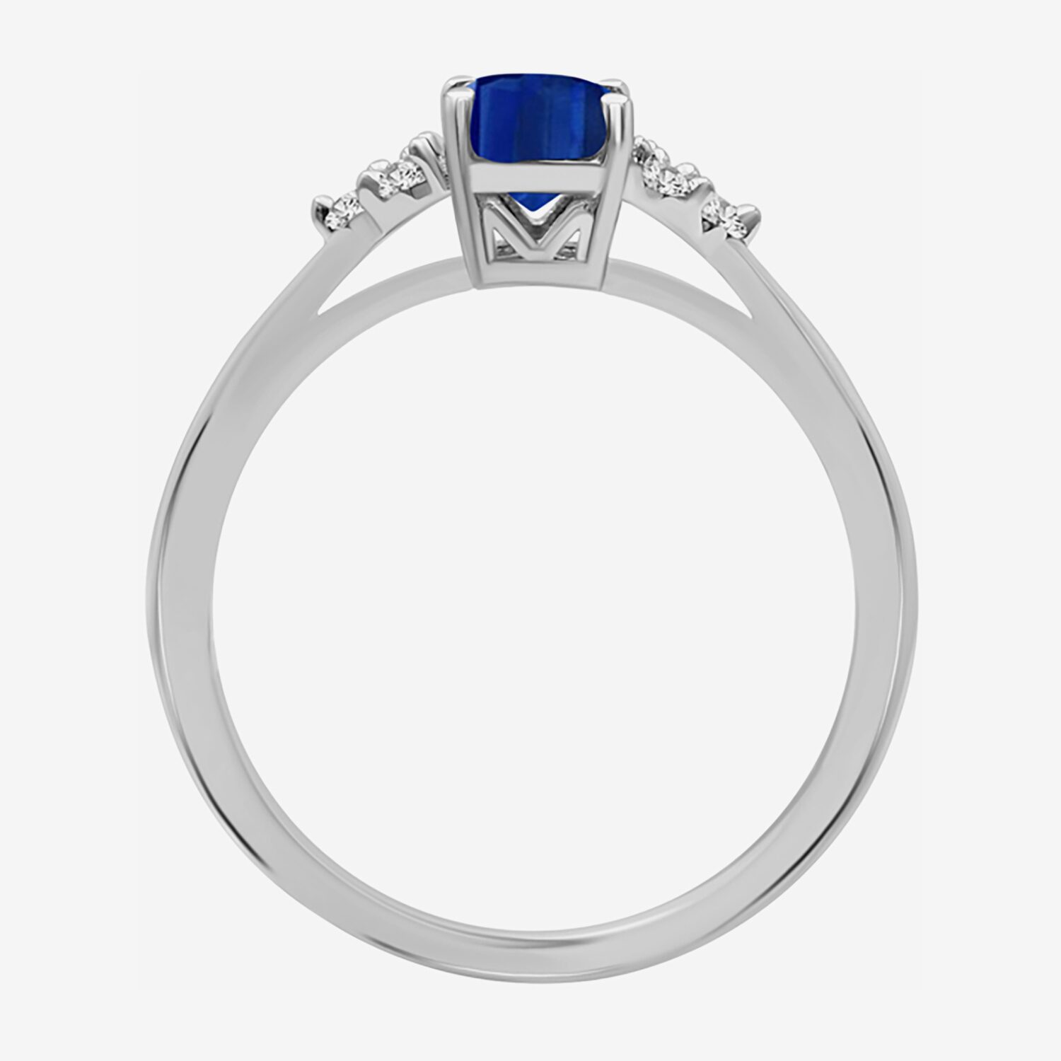 Womens Gemstone & 1/10 CT. T.W. Natural Diamond 10K Gold Oval Cocktail Ring