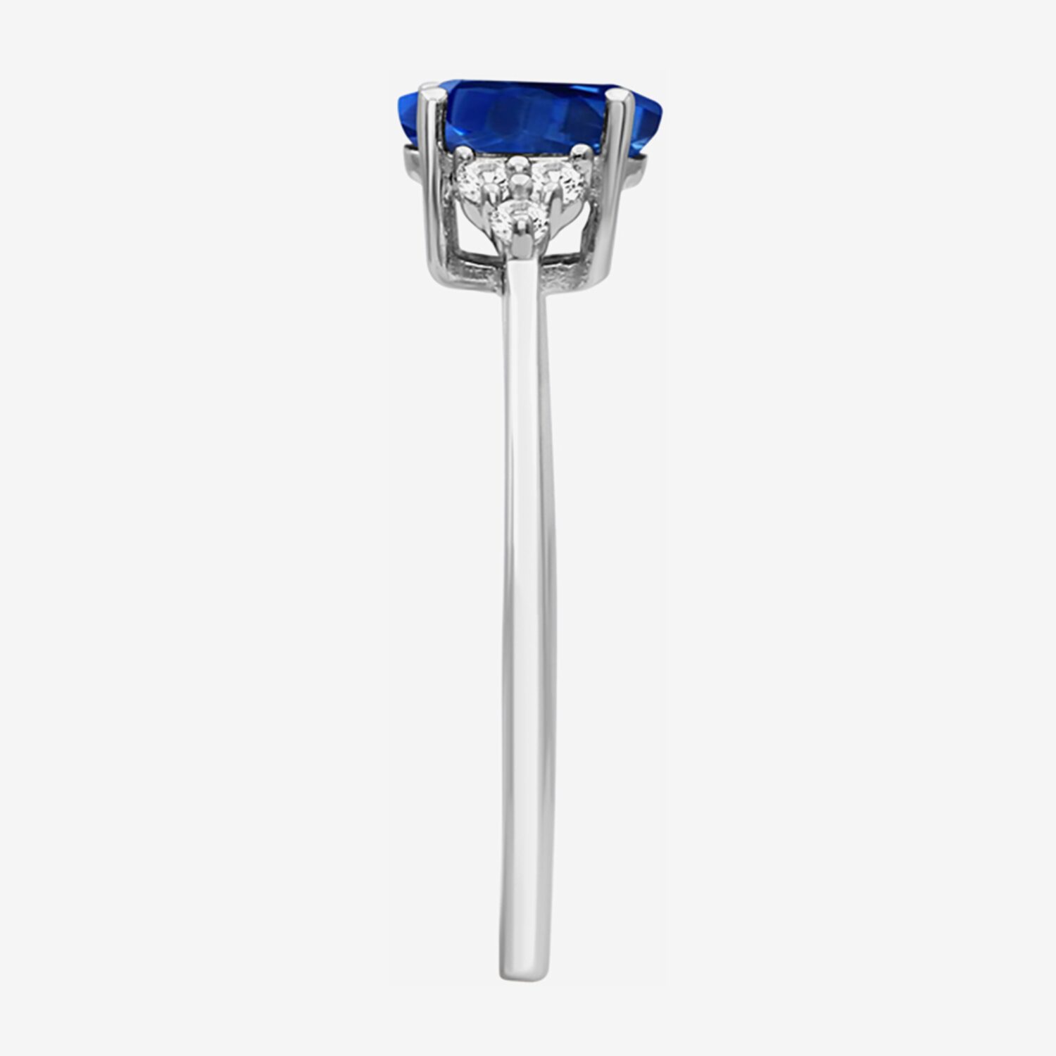 Womens Gemstone & 1/10 CT. T.W. Natural Diamond 10K Gold Oval Cocktail Ring