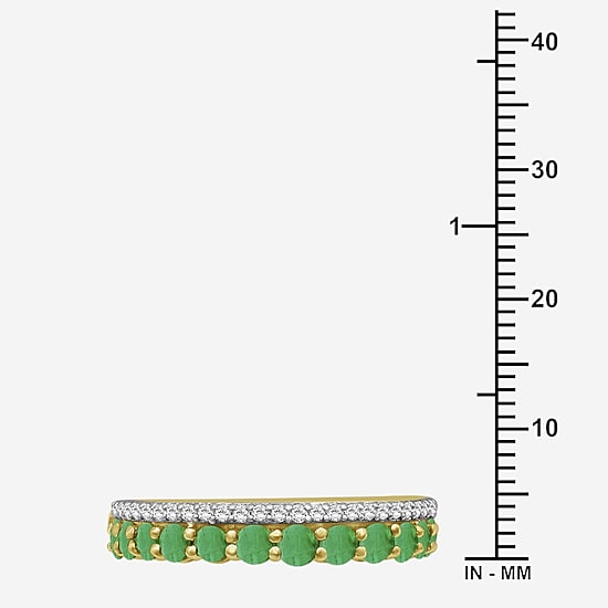 Womens Gemstone & 1/6 CT. T.W. Natural Diamond 10K Gold Band