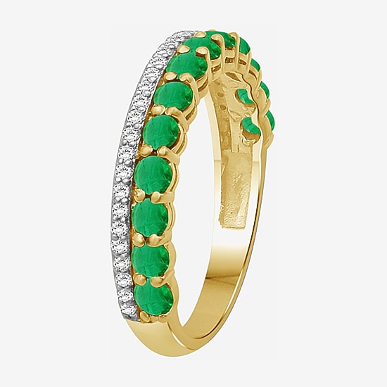 Womens Gemstone & 1/6 CT. T.W. Natural Diamond 10K Gold Band