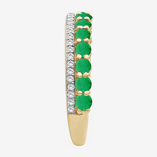 Womens Gemstone & 1/6 CT. T.W. Natural Diamond 10K Gold Band