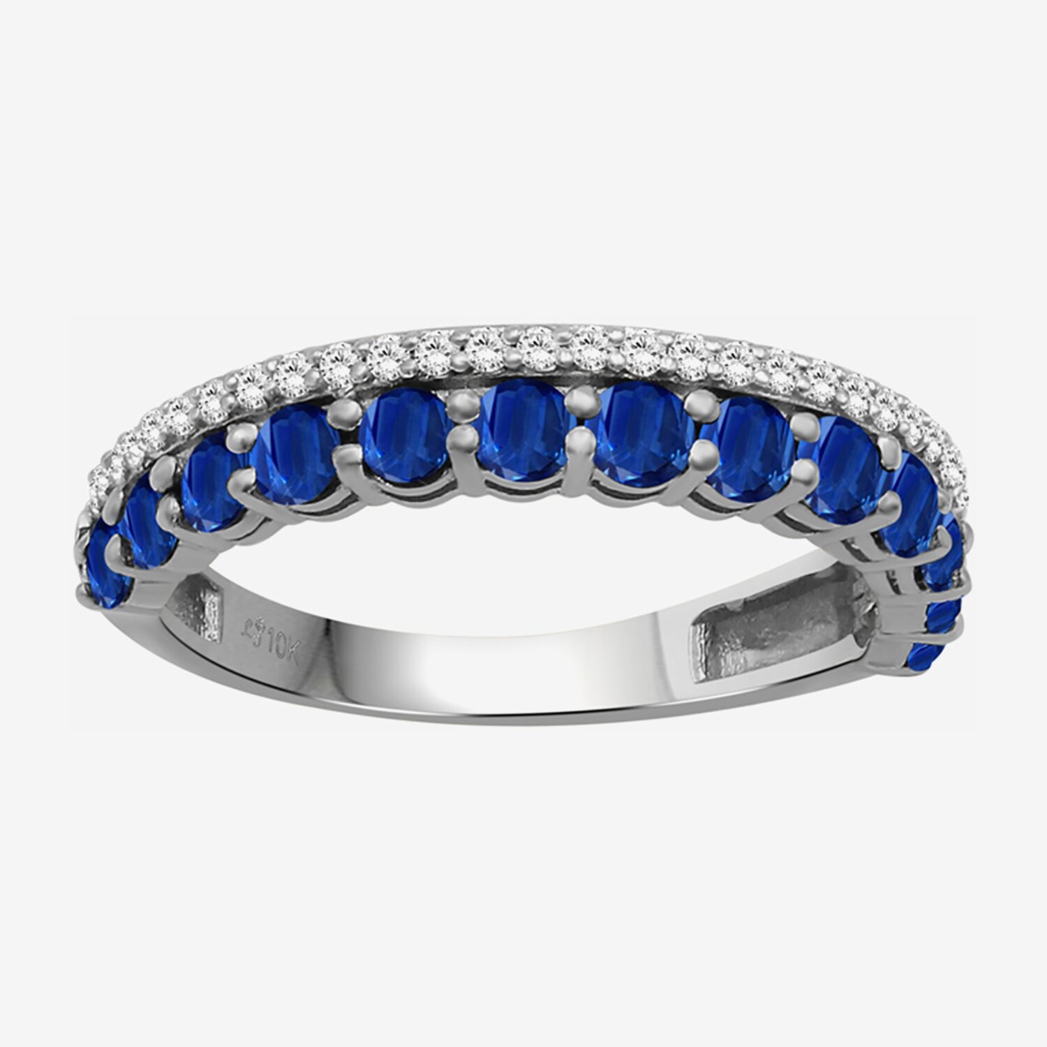 Womens Gemstone & 1/6 CT. T.W. Natural Diamond 10K Gold Band