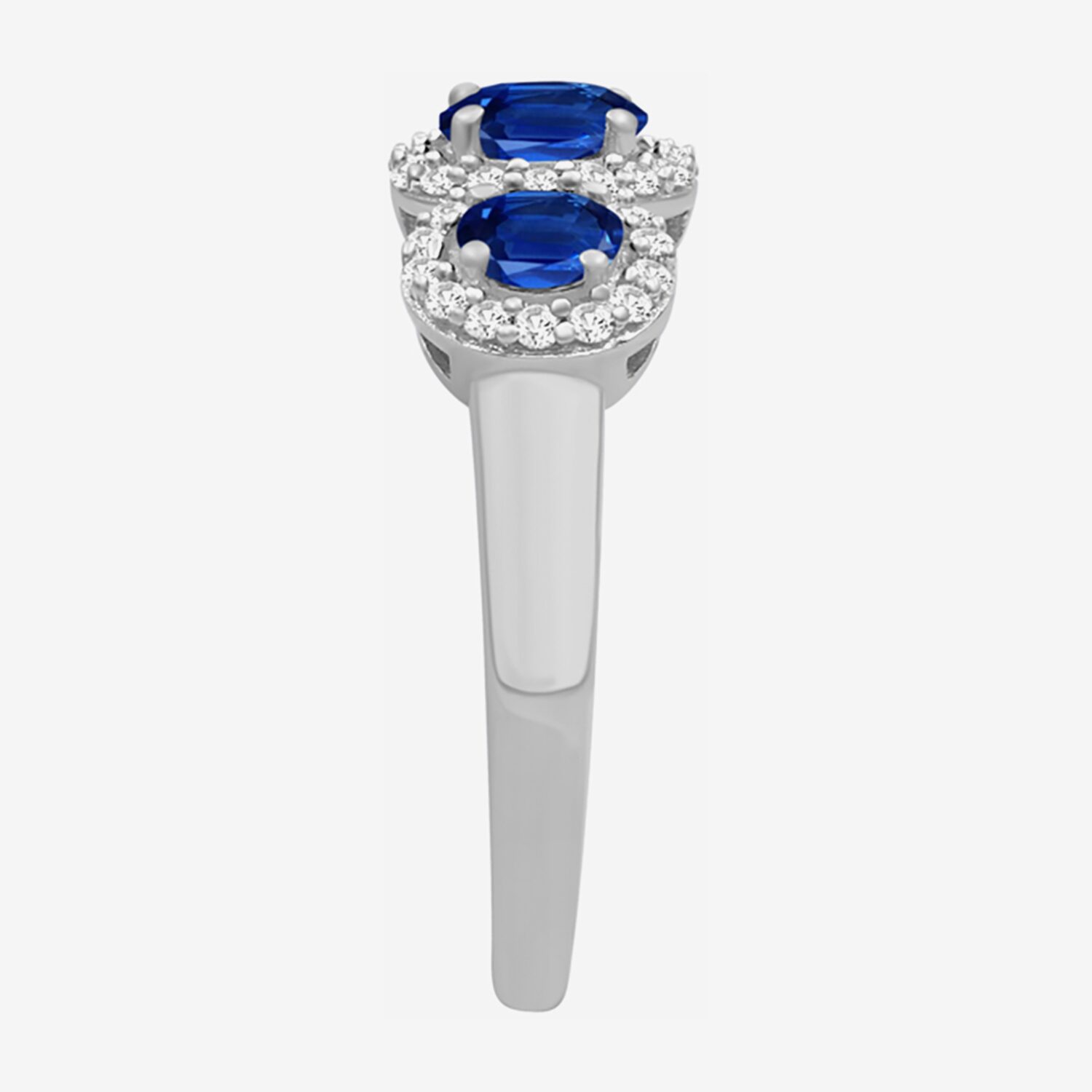 Womens Gemstone & 1/5 CT. T.W. Natural Diamond 10K Gold 3-Stone Cocktail Ring