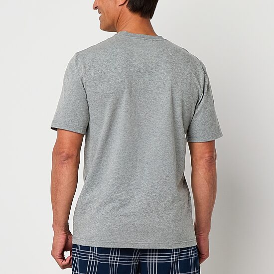 Stafford Mens Crew Neck Short Sleeve Pajama Top