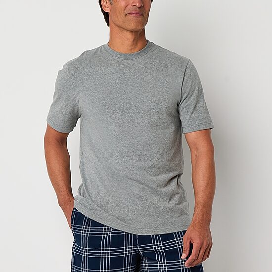 Stafford Mens Crew Neck Short Sleeve Pajama Top