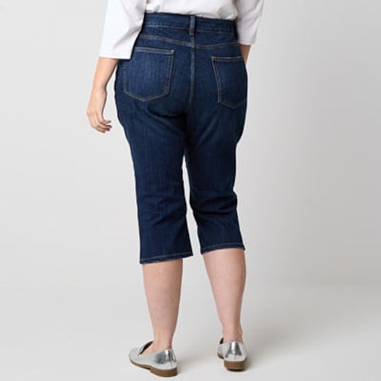 St. John's Bay Womens Plus Skinny Mid Rise Capri Pant