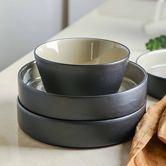 Stone + Lain Elica 12-pc. Stoneware Dinnerware Set