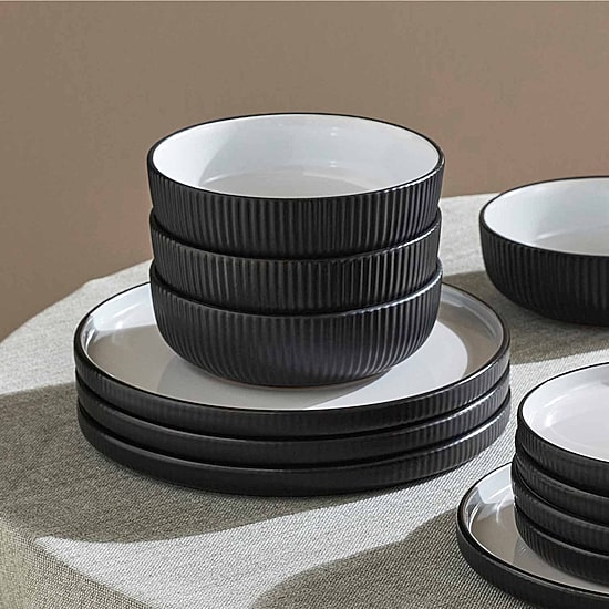 Christian Siriano New York Laro Set Of 12-pc. Stoneware Dinnerware Set