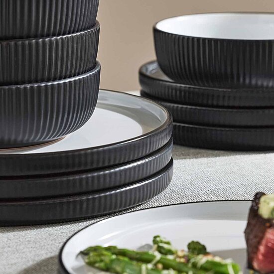 Christian Siriano New York Laro Set Of 12-pc. Stoneware Dinnerware Set