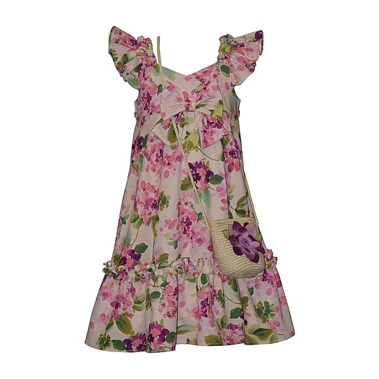 Bonnie Jean Little & Big Kid Girls Flutter Short Sleeve A-Line Dress