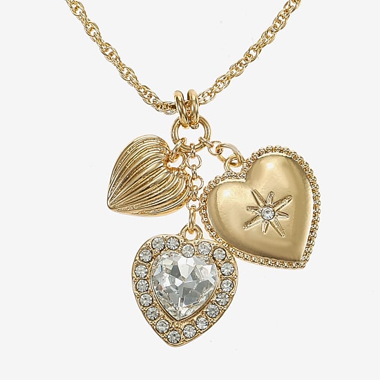 Monet Jewelry Womens Glass Heart 2-pc. Jewelry Set