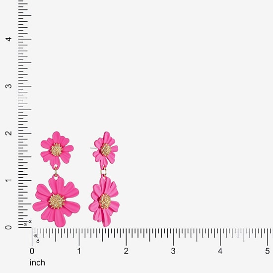 Liz Claiborne Womens Flower Hypoallergenic Drop Earrings