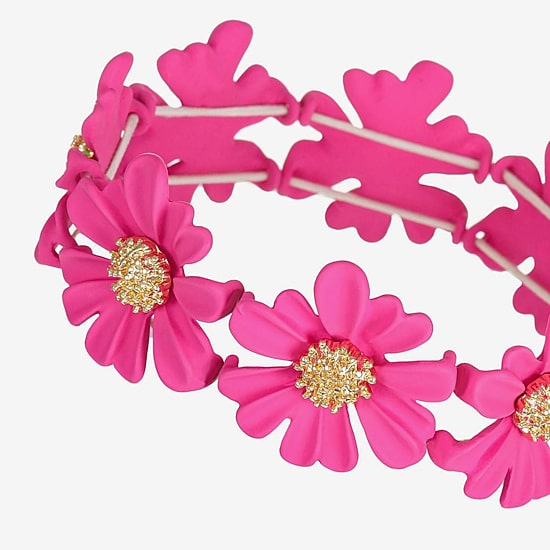 Liz Claiborne Womens Flower Stretch Bracelet