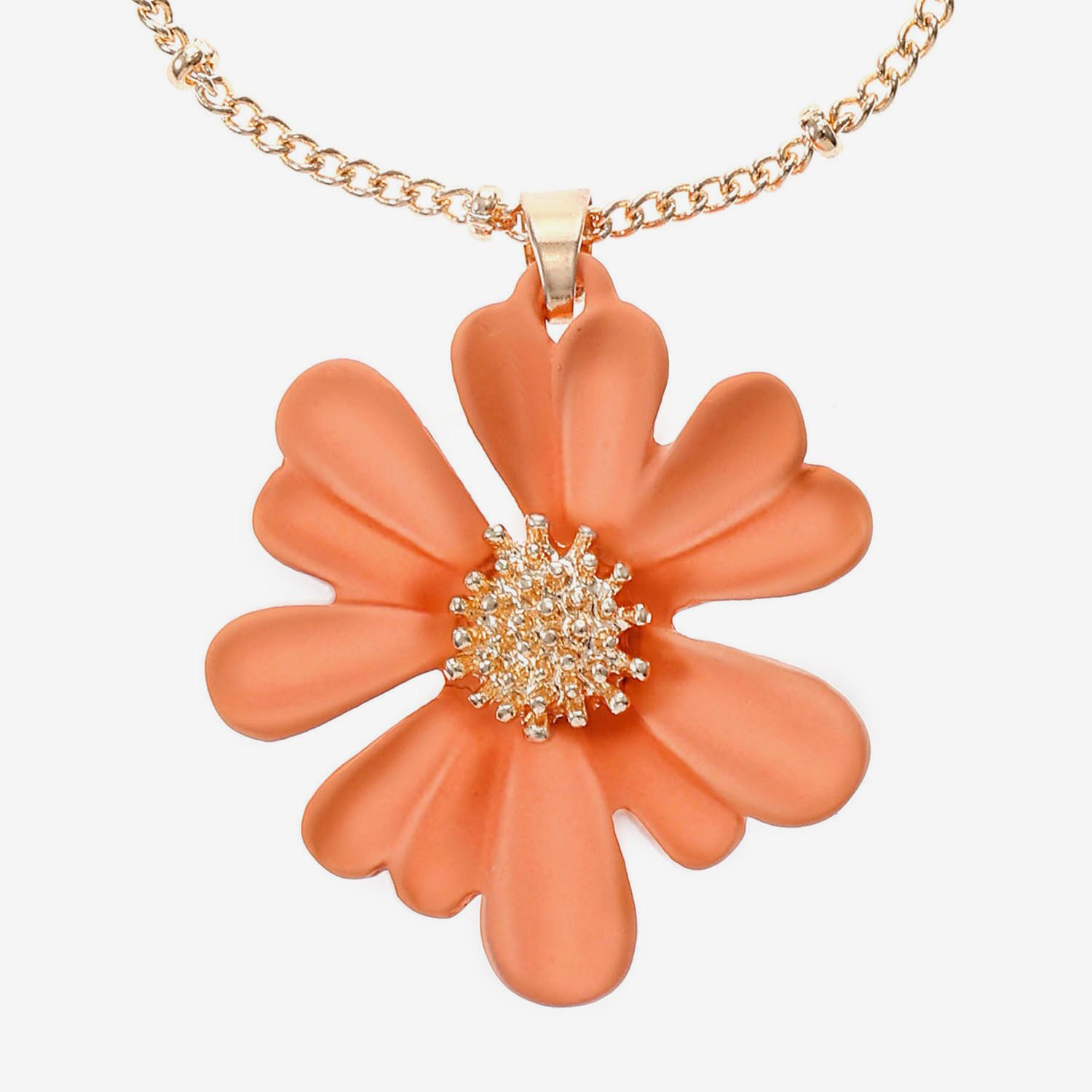 Liz Claiborne Womens Flower 17 Inch Pendant Necklace