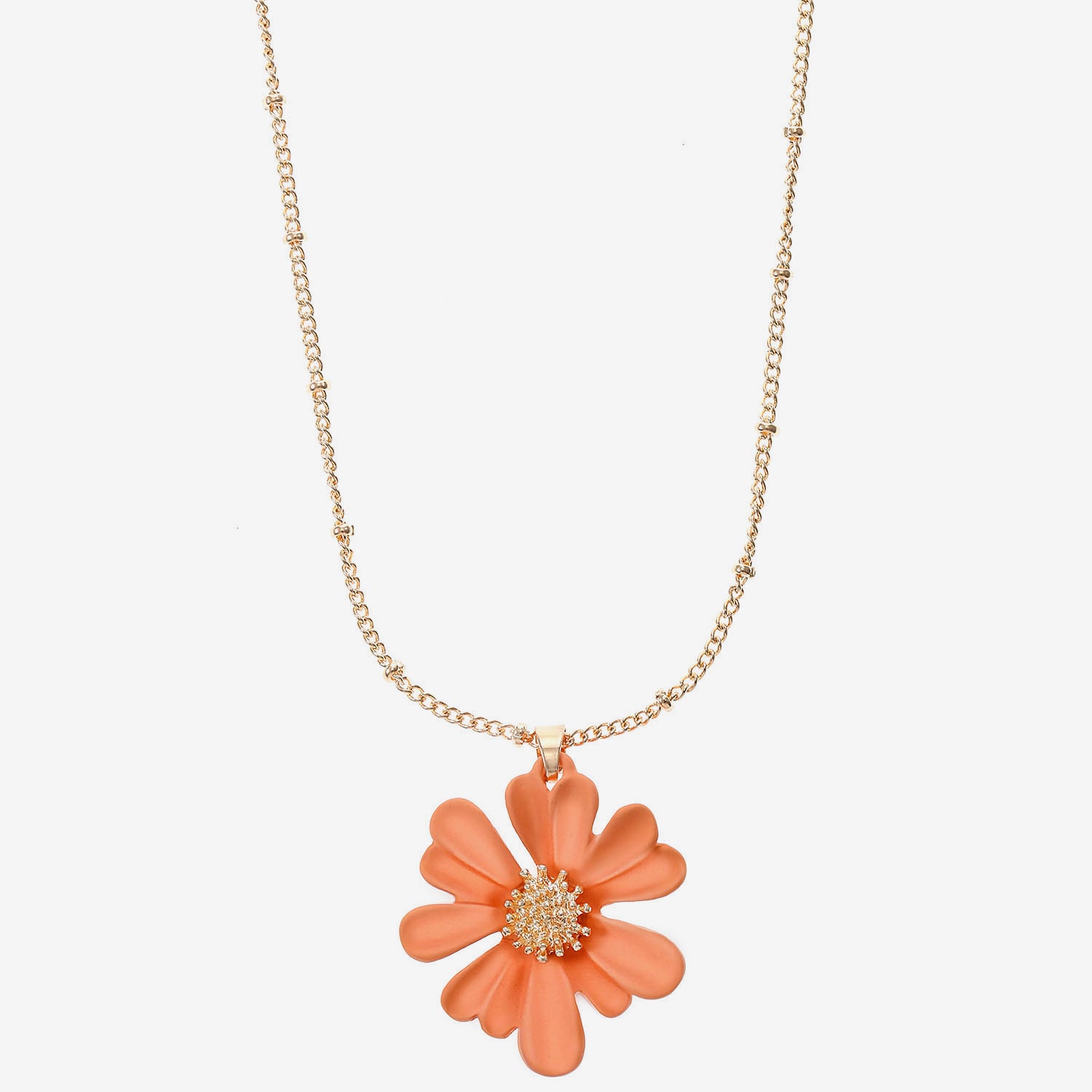 Liz Claiborne Womens Flower 17 Inch Pendant Necklace
